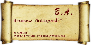 Brumecz Antigoné névjegykártya